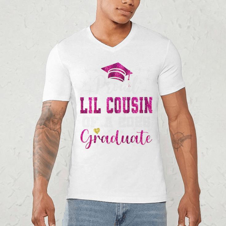 Super Proud Little Cousin Of 2025 Graduate Graduation Family Premium Tri-Blend Men's V-Neck T-Shirt