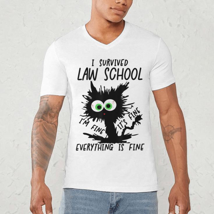 I Survived Law School Graduation 2025 2026 Men's V-Neck T-Shirt