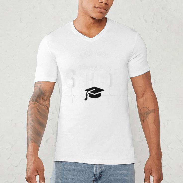 I Survived Nursing School Graduation RN NurseShirt Men's V-Neck T-Shirt