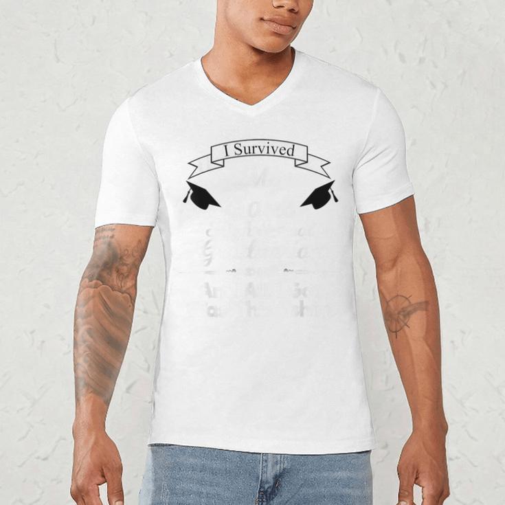 I Survived My Son's High School Graduation Shirt Graduate Men's V-Neck T-Shirt