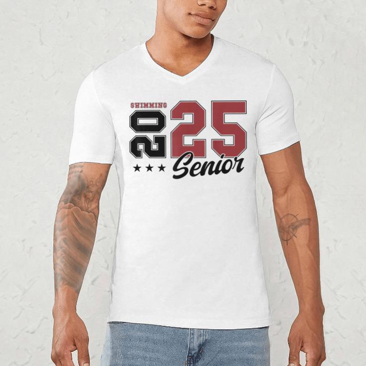 Swimming Senior Night Swimming Senior 2025 Graduation 59 Men's V-Neck T-Shirt