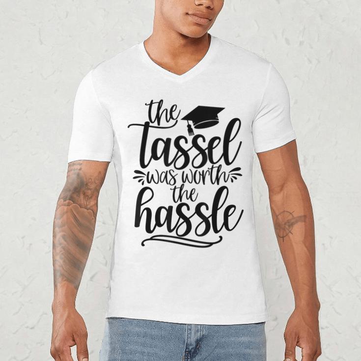 The Tassel Was Worth The Hassle Graduation Men's V-Neck T-Shirt