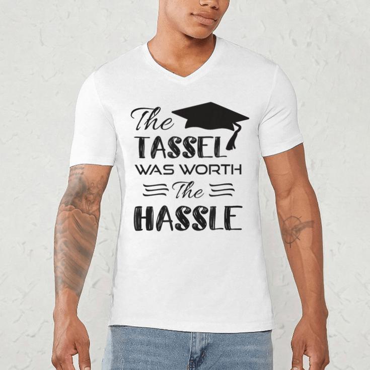 The Tassel Was Worth The Hassle Shirt Graduation TShirt Men's V-Neck T-Shirt
