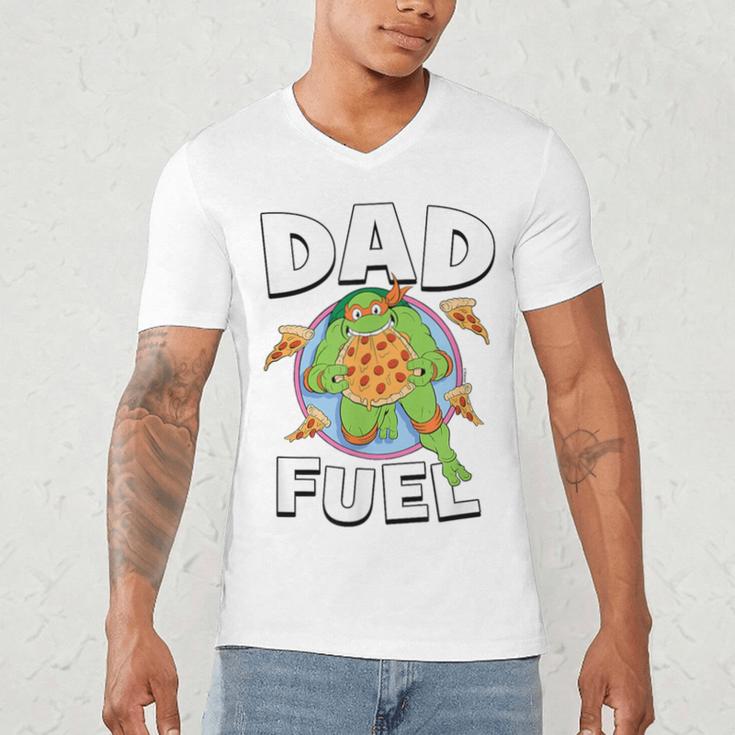 TMNT Michelangelo Dad Fuel Men's V-Neck T-Shirt