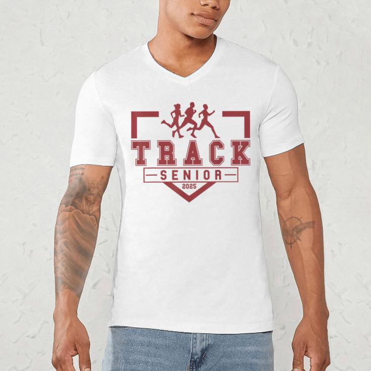 Track Senior Night Track Senior 2025 Graduation 36 Men's V-Neck T-Shirt