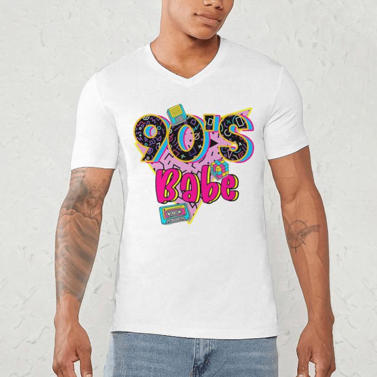 Vintage 90's Babe Party Back To 90s Cassette Nostalgia Premium Tri-Blend Men's V-Neck T-Shirt
