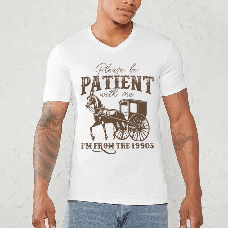 Vintage Please Be Patient With Me I'm From The 1900s On Back Men's V-Neck T-Shirt Vintage Please Be Patient With Me I'm From The 1900s On Back Men's V-Neck T-Shirt
