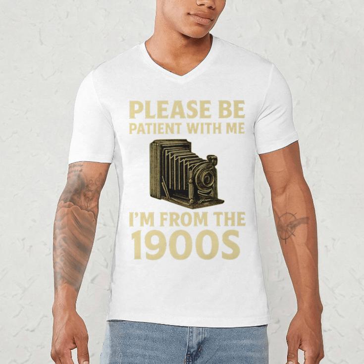 Vintage Please Be Patient With Me I'm From The 1900s Camera Premium Men's V-Neck T-Shirt