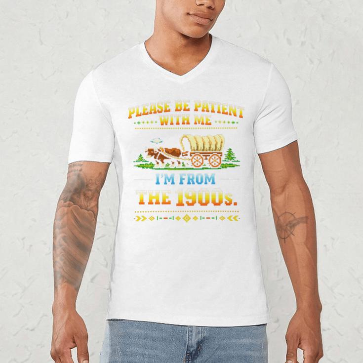 Vintage Please Be Patient With Me I'm From The 1900s Premium Tri-Blend Men's V-Neck T-Shirt