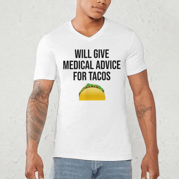 Will Give Medical Advice For Tacos Shirt Graduation MD Men's V-Neck T-Shirt