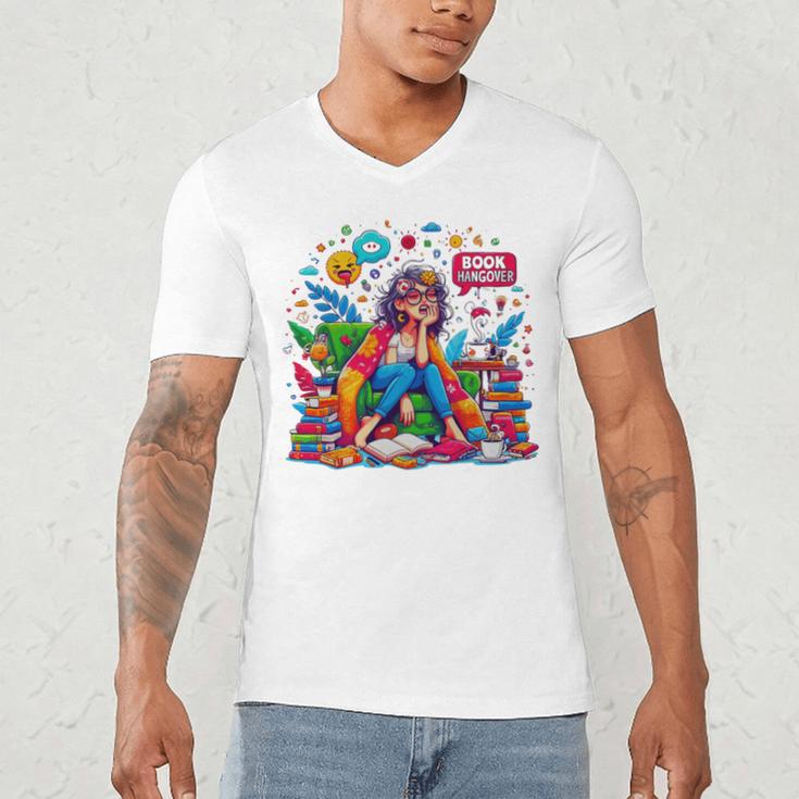 Woman Book Lover Book Hangover Woman Premium Tri-Blend Men's V-Neck T-Shirt