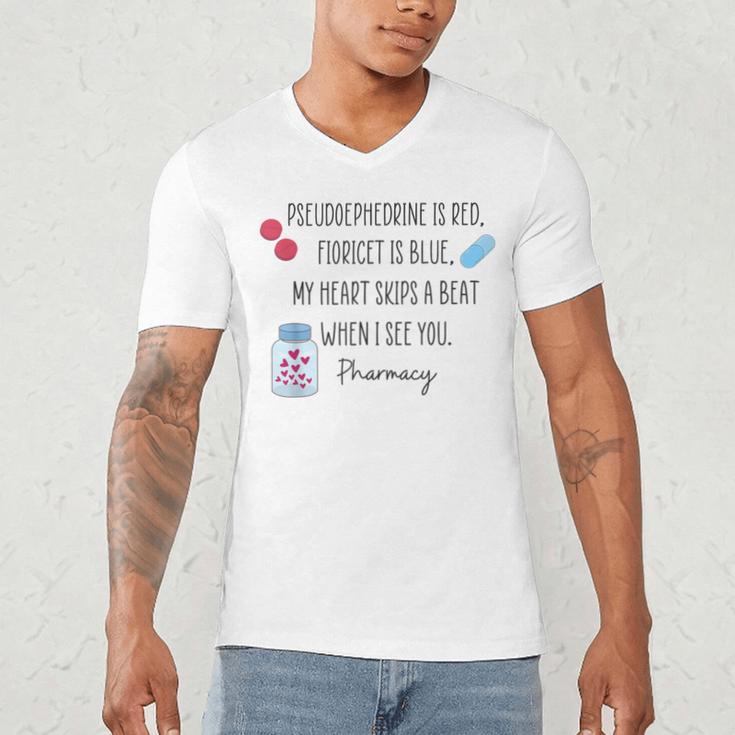 Women Pharmacist Valentines Pharmacy Technician Graduation Men's V-Neck T-Shirt