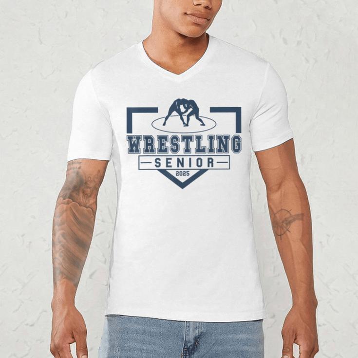 Wrestling Senior Night Wrestling Senior 2025 Graduation 66 Men's V-Neck T-Shirt