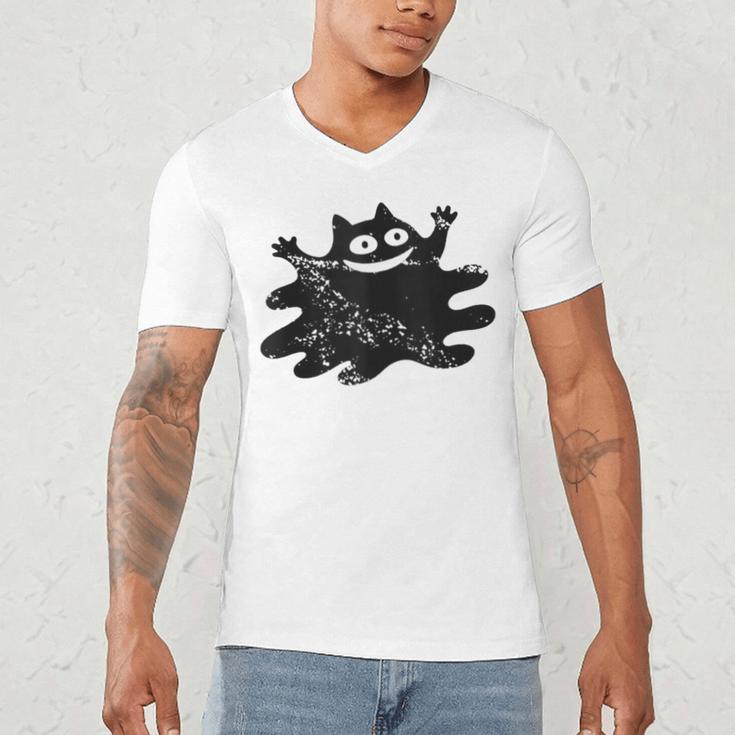 Yk2 Grunge Scary Cat With Tail Tomboy 90s Nostalgia Indie Men's V-Neck T-Shirt