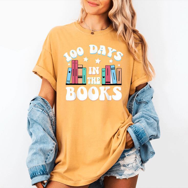 100 Days In The Books School Reading Celebration Women's Comfort Colors T-Shirt 100 Days In The Books School Reading Celebration Women's Comfort Colors T-Shirt