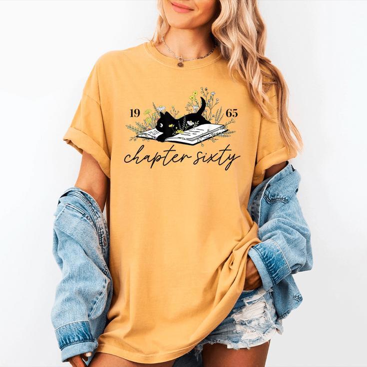 1965 Chapter Sixty Book Cat Lover 60th Birthday For Men Women Women's Comfort Colors T-Shirt 1965 Chapter Sixty Book Cat Lover 60th Birthday For Men Women Women's Comfort Colors T-Shirt