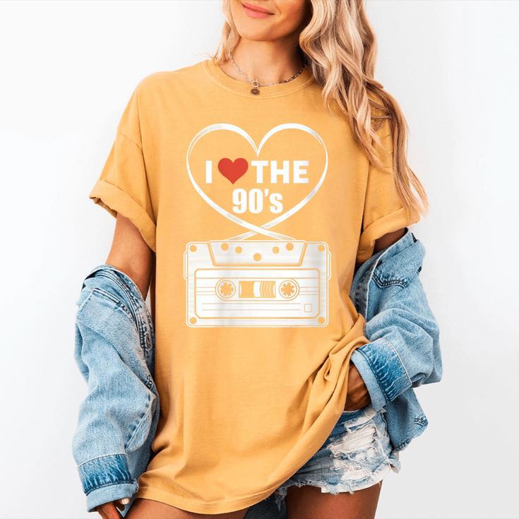 90s Nostalgia Cassette Heart Retro I Love The 90s Women's Comfort Colors T-Shirt