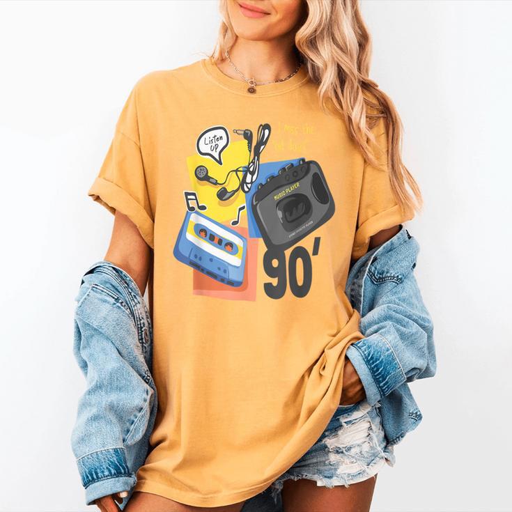 90s Retro Cassette And Walkman Nostalgia Graphic Tee Women's Comfort Colors T-Shirt