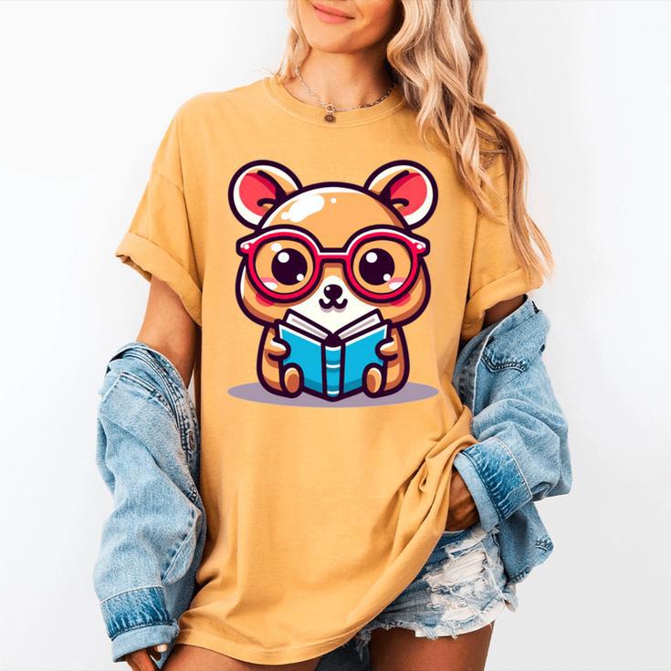 Adorable Book Lover Quokka With Reading Glasses Cute Women's Comfort Colors T-Shirt