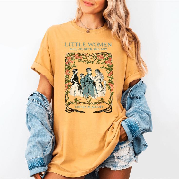 Alcott Little Women Characters Literature Book Illustration Women's Comfort Colors T-Shirt