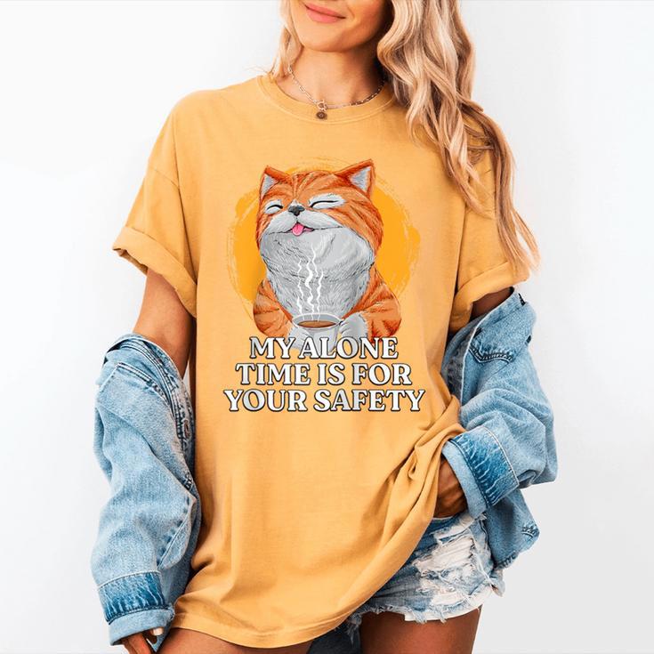 My Alone Time Is For Your Safety Coffee Lover Introvert Raglan Baseball Tee Women's Comfort Colors T-Shirt