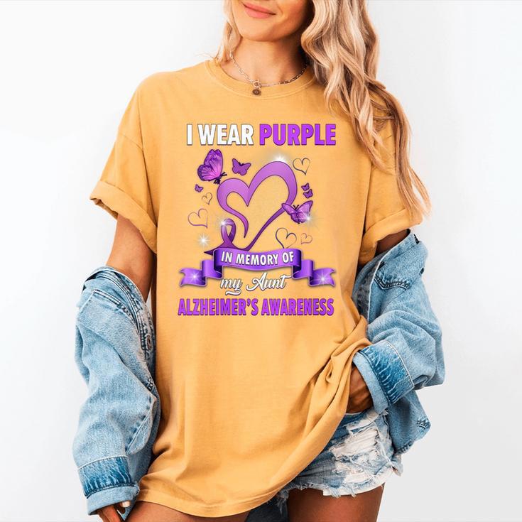 Alzheimer's Awareness I Wear Purple In Memory Of My Aunt Women's Comfort Colors T-Shirt