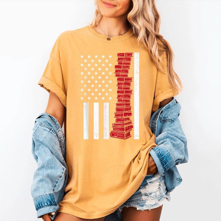 America Flag Read Book Reading Librarian Men Women Kids Women's Comfort Colors T-Shirt
