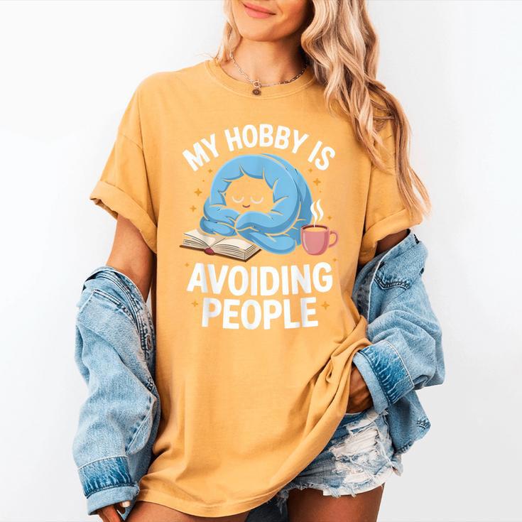 Anti-Social Club Homebody Introvert Hibernate Hermit Shyness Women's Comfort Colors T-Shirt