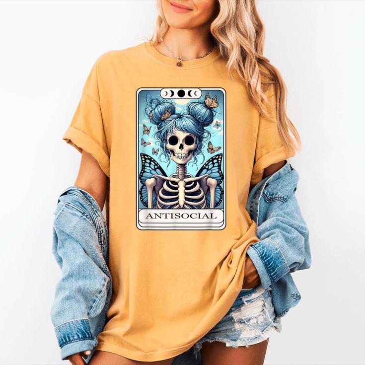 Antisocial Butterfly Tarot Card Introvert Women Stay Home Women's Comfort Colors T-Shirt