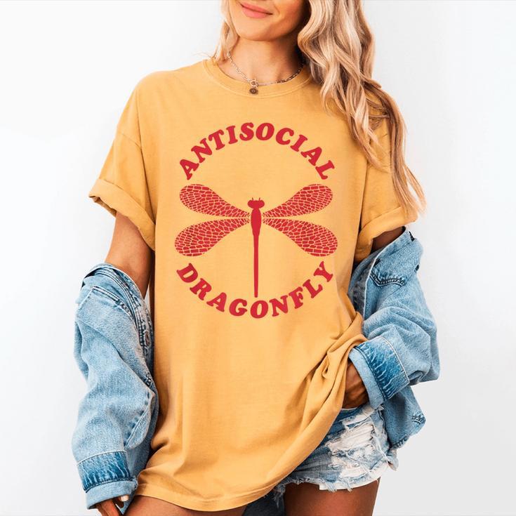 Antisocial Dragonfly Introvert Humor Nature Insect Graphic Women's Comfort Colors T-Shirt Antisocial Dragonfly Introvert Humor Nature Insect Graphic Women's Comfort Colors T-Shirt