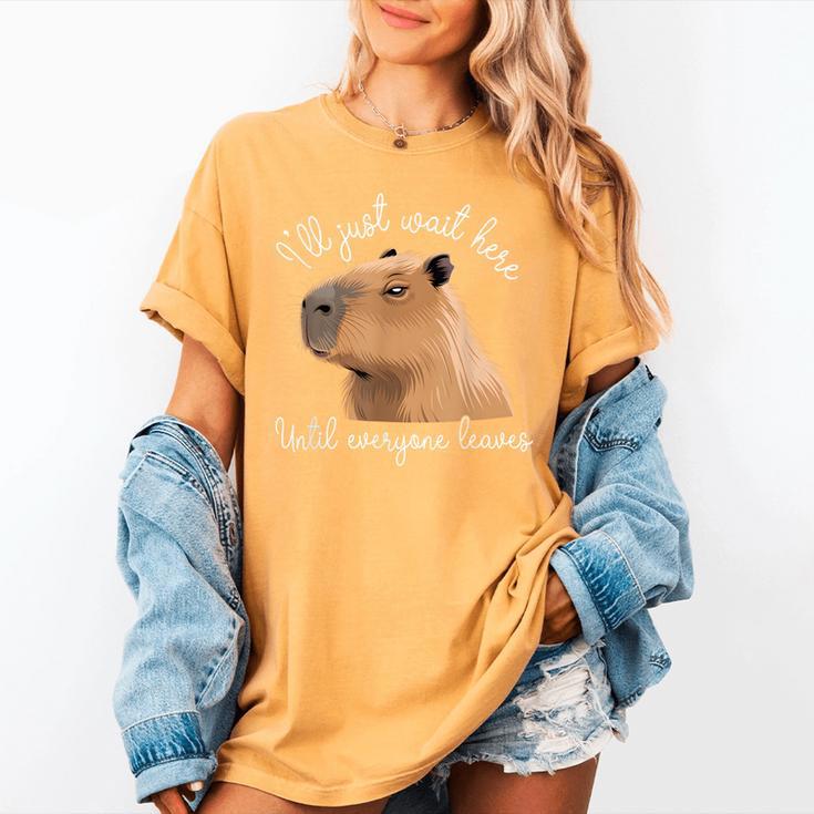 Antisocial Introvert Capybara Sarcastic Humor Women's Comfort Colors T-Shirt