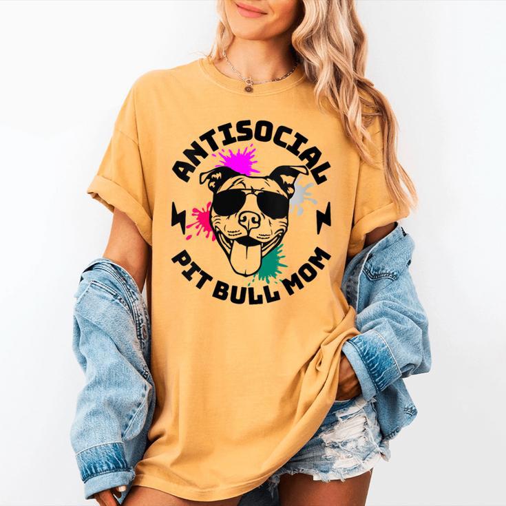 Antisocial Pit Bull Mom Pittie Introvert Dog Lover Pit Bull Women's Comfort Colors T-Shirt