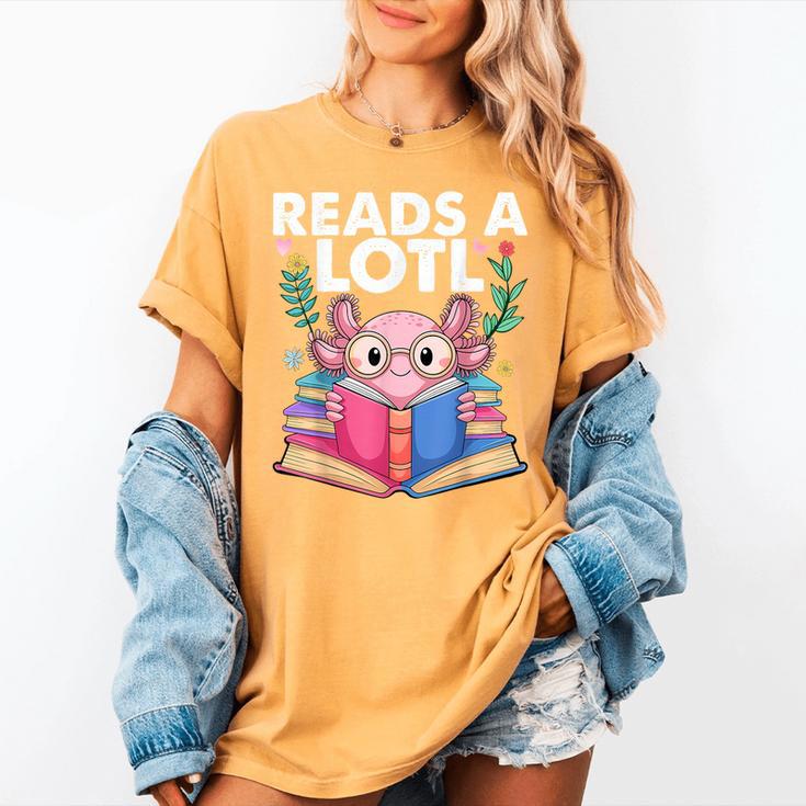 Axolotl Books Readsalotl Reading Bookworm Boys Girls Women's Comfort Colors T-Shirt Axolotl Books Readsalotl Reading Bookworm Boys Girls Women's Comfort Colors T-Shirt