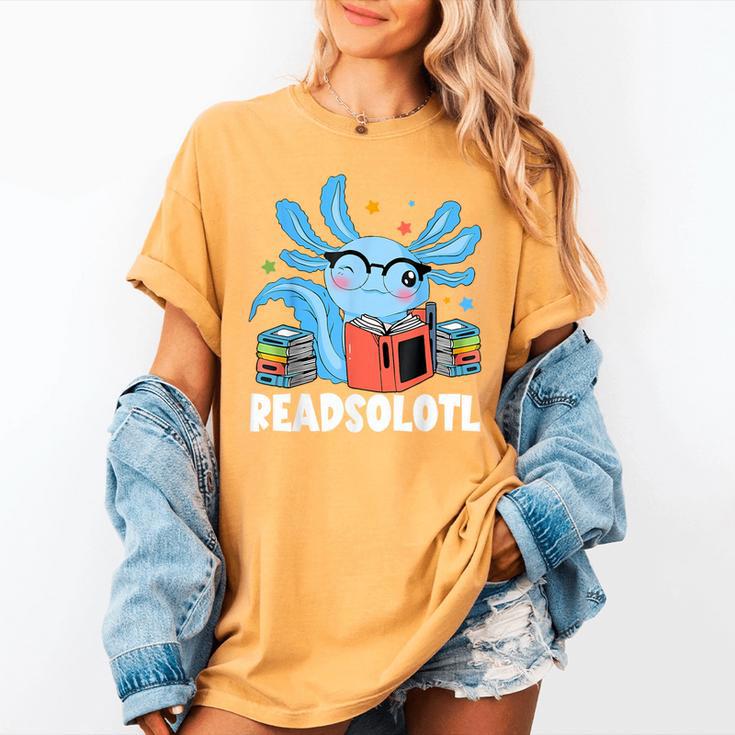 Axolotl Read Book Kawaii Reading Books For Men Women Women's Comfort Colors T-Shirt