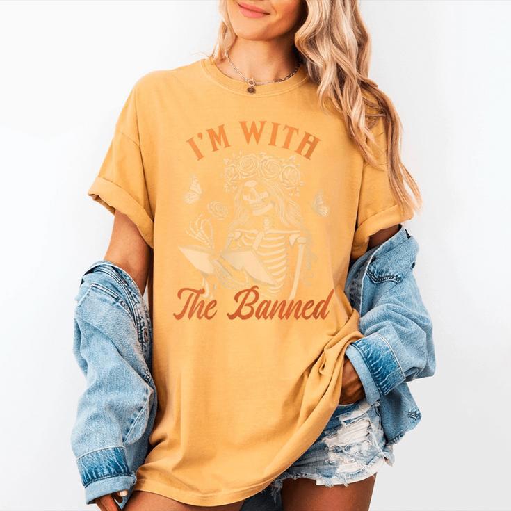 Banned Book Reading Squad Bookish I'm With The Banned Women's Comfort Colors T-Shirt
