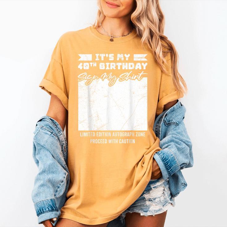 Birthday It's My 40th Birthday Guest Book Birthday Party Women's Comfort Colors T-Shirt Birthday It's My 40th Birthday Guest Book Birthday Party Women's Comfort Colors T-Shirt