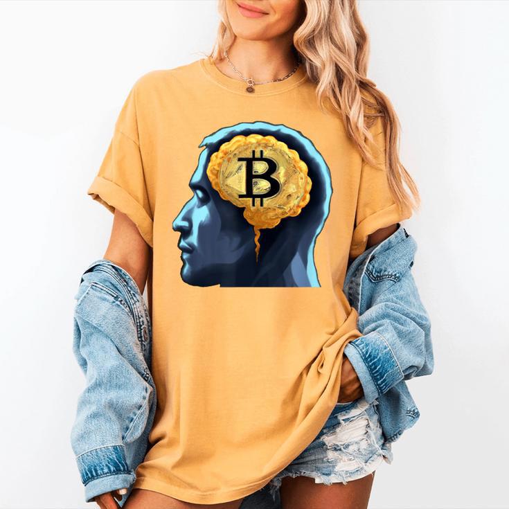 Bitcoin Human Brain Memory Clever Smart Intelligence Women's Comfort Colors T-Shirt