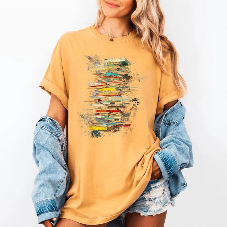 Book Abstract Art Drawing Painting Graphic Book Women's Comfort Colors T-Shirt
