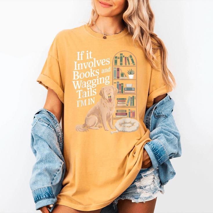 Book And Dog Lover Bookworm Reader Book Lover Women's Comfort Colors T-Shirt