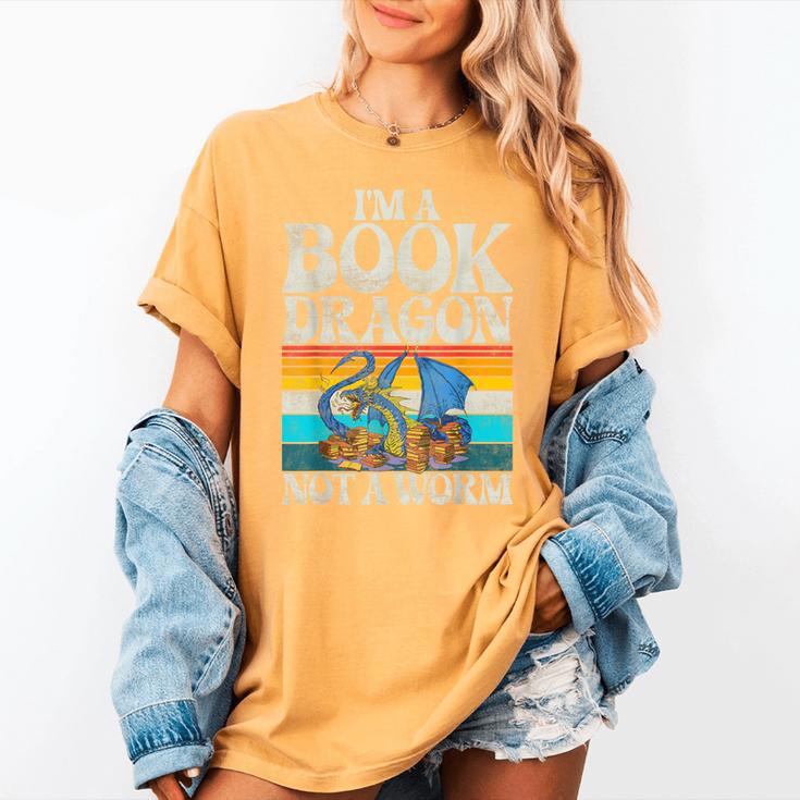Im a Book Dragon Not a Worm Dragon Women's Comfort Colors T-Shirt