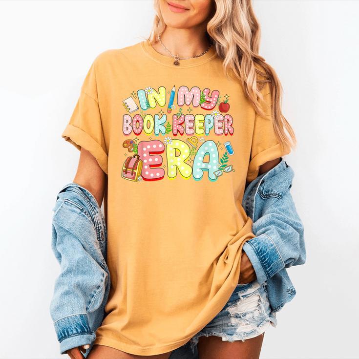 In My Book Keeper Era Librarian School Women's Comfort Colors T-Shirt