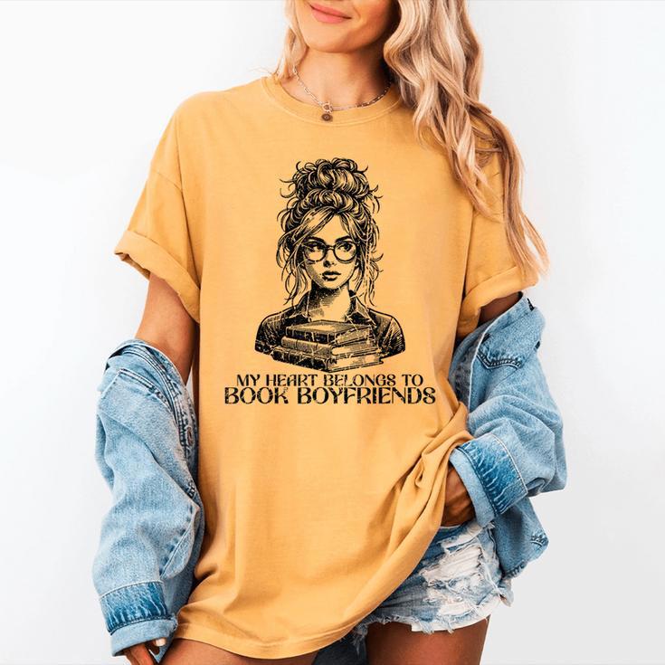 Book Lover Bent Over a Book Women's Comfort Colors T-Shirt