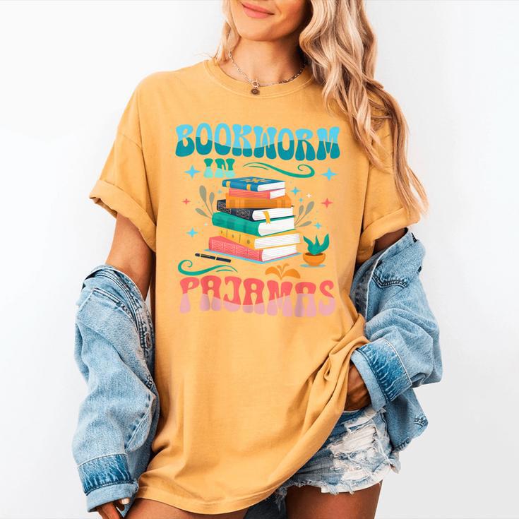 Book Reader Librarian Bookworm In Pajamas Book And Pajama Women's Comfort Colors T-Shirt