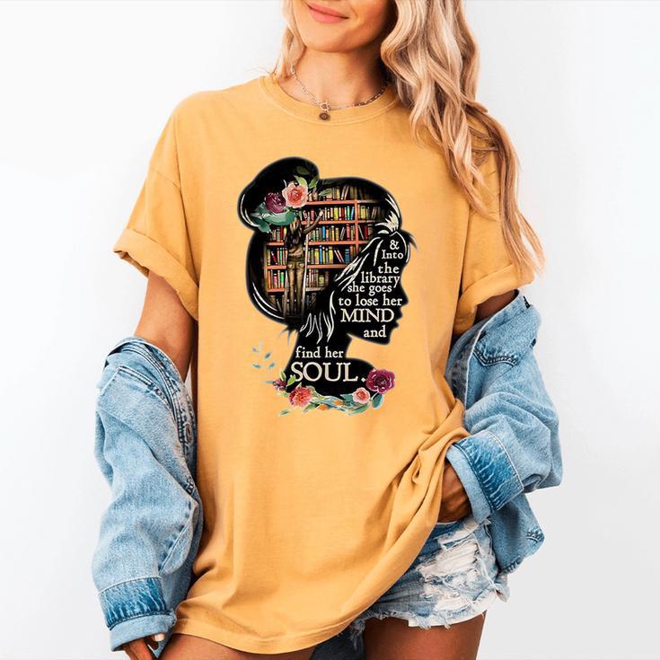 Book Reading Bookworm Book Lover Women Kids Girls Librarian Women's Comfort Colors T-Shirt