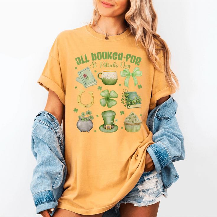 ALL Booked For St Patricks Day Bookish Leprechaun Bookworm Women's Comfort Colors T-Shirt ALL Booked For St Patricks Day Bookish Leprechaun Bookworm Women's Comfort Colors T-Shirt