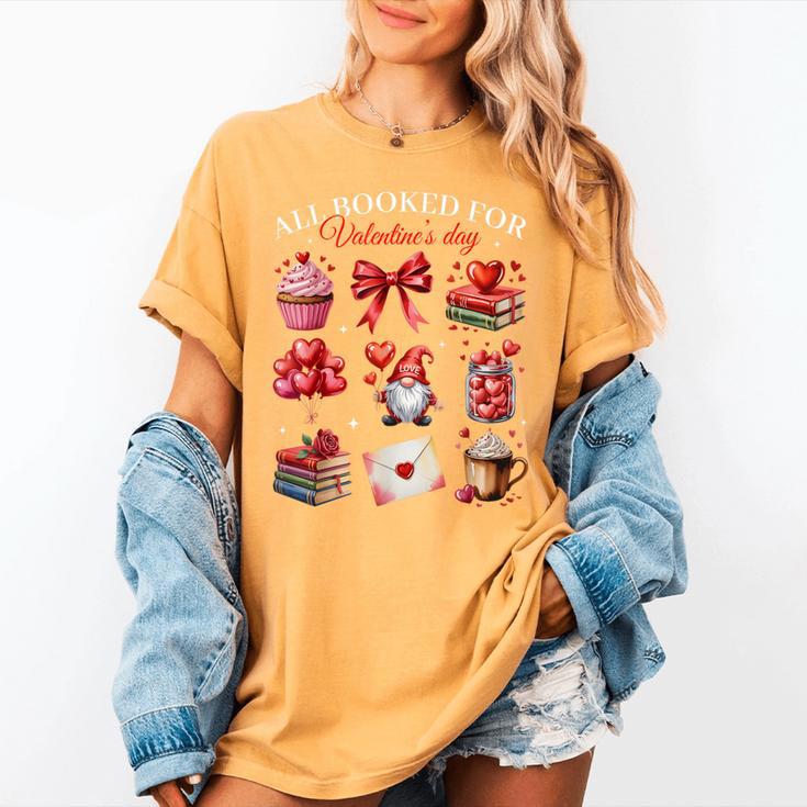 All Booked For Valentine Coquette Bow Girl Women Teacher Women's Comfort Colors T-Shirt All Booked For Valentine Coquette Bow Girl Women Teacher Women's Comfort Colors T-Shirt