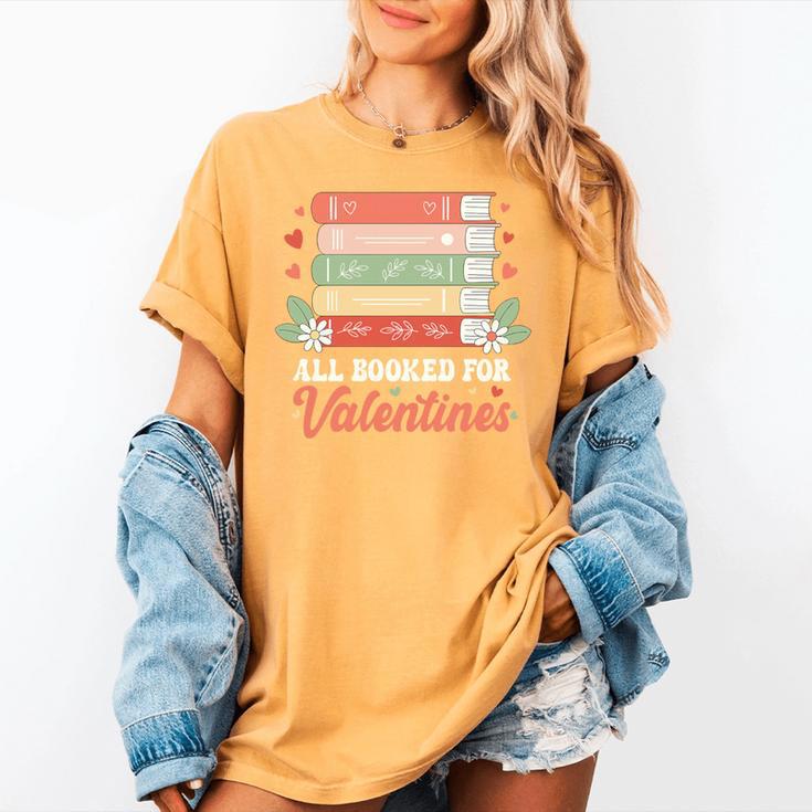 All Booked For Valentines Retro Book Lover Teacher Bookworm Premium Tri-Blend Women's Comfort Colors T-Shirt