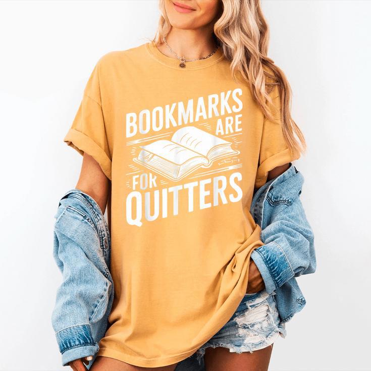 Bookmarks Quote Library Book Reader Women's Comfort Colors T-Shirt