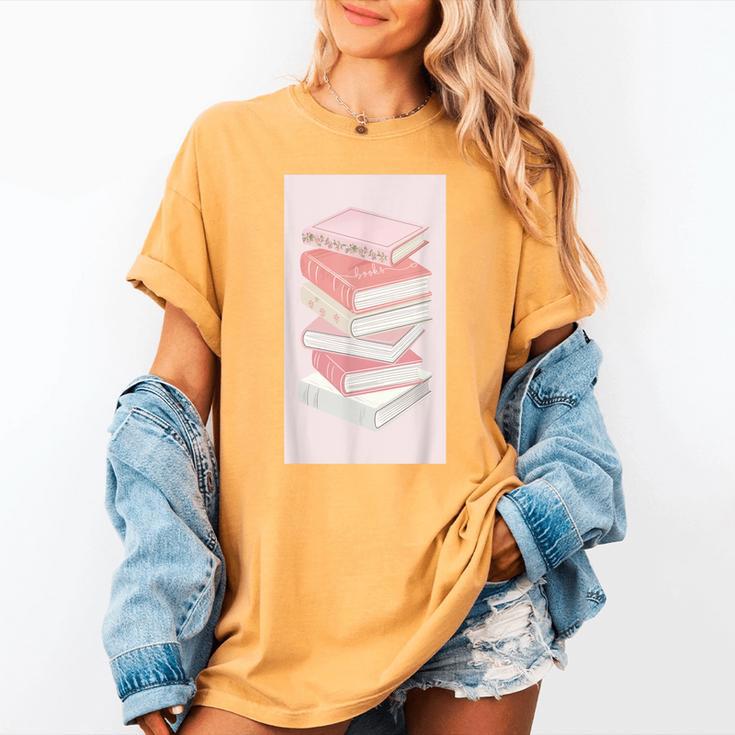 Books Flowers Art Flower Stack Pastel Feminine Women's Comfort Colors T-Shirt Books Flowers Art Flower Stack Pastel Feminine Women's Comfort Colors T-Shirt