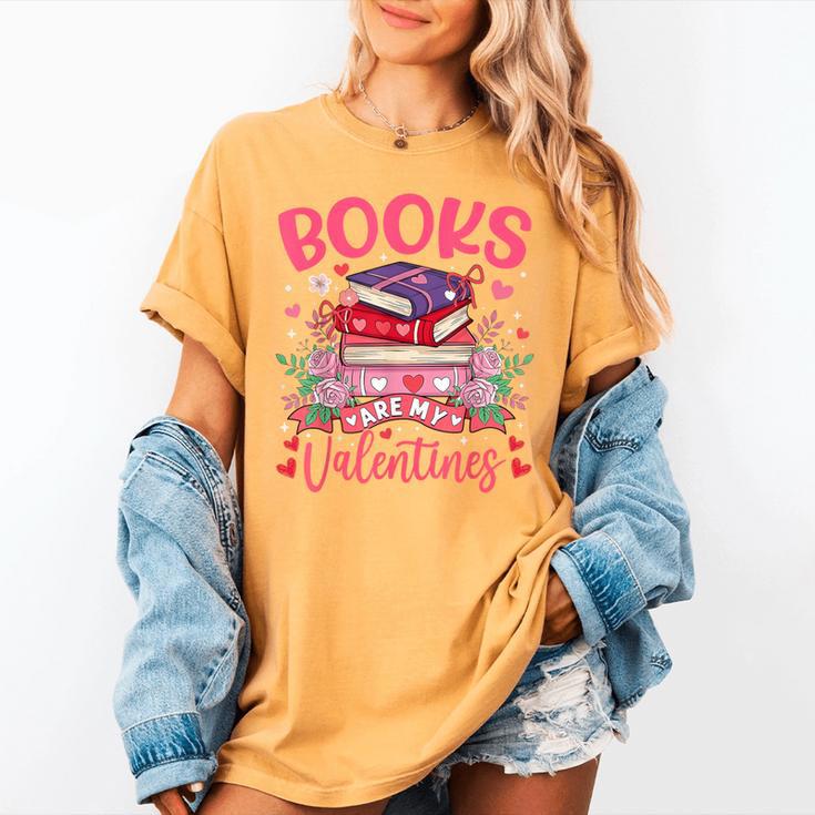 Books Are My Valentine Coquette Bow Book Flower Girl Women Women's Comfort Colors T-Shirt Books Are My Valentine Coquette Bow Book Flower Girl Women Women's Comfort Colors T-Shirt